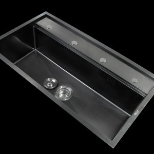 سینک 2 کلید پیانویی آبشاری دیجیتال NANO BLACK کد 4008